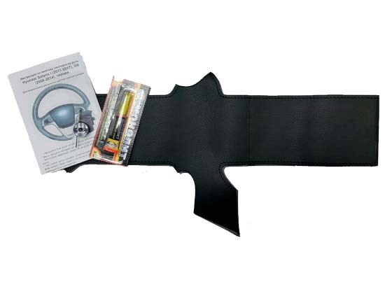 Кожаная оплетка на руль Хендай Солярис 1 - фото