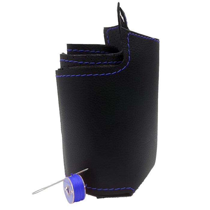 оплетка для замены кожи на руле митсубиси лансер 10 с синей нитью